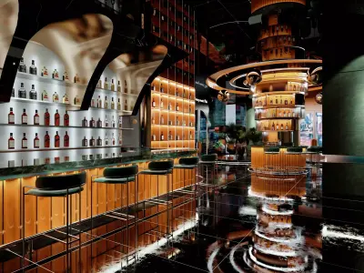 Modern Luxury Bar Interior 3D Model Low-poly 3D model