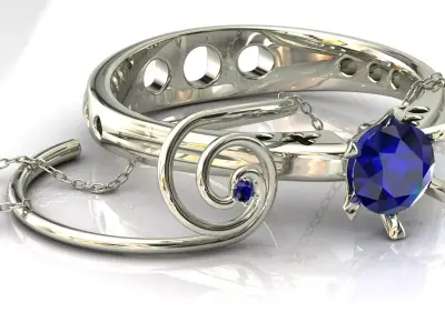 perfect solitaire diamond womens ring  Free 3D print model