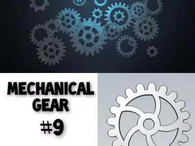 Mechanical Gear Wheel For Engineering Work 3D model