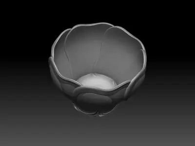 Chinese Ge Kiln style porcelain bowl 3D model