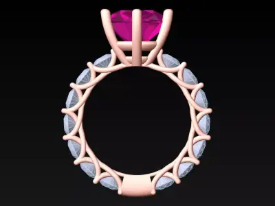 Diamond Ring - Womens Rings - N6310 3D print model