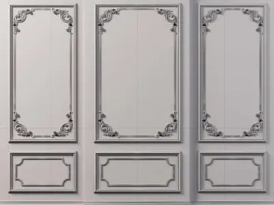 Wall Molding  Low-poly 3D model