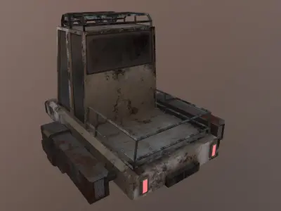 Cartoon Cyberpunk Car With 2 Texture Low-poly 3D model