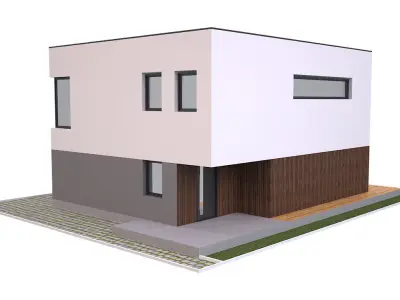 Modern House 1 Free low-poly 3D model