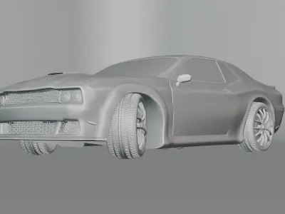 Dodge Challenger Hellcat Car 3d model 3D model
