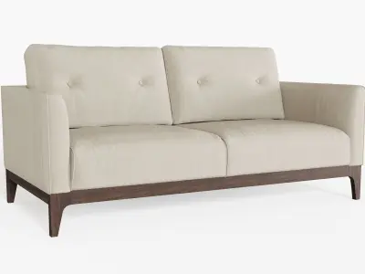 Calvers Sofa with pillows and blanket 3D model