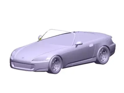 S2000 AP2 Full Exterior Mesh Model - 3D Laser-Scanned 3D model