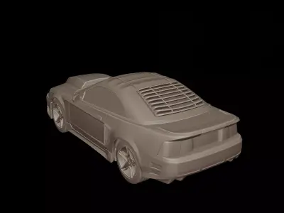 custom Mustang Saleen 2001 3d print model 3D print model