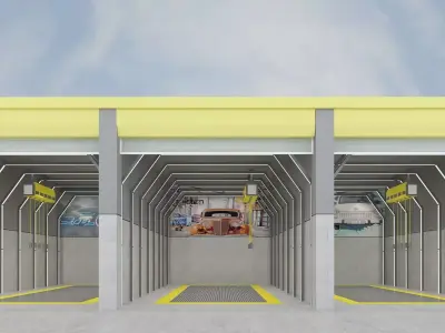 Car Repair Garage 3D model