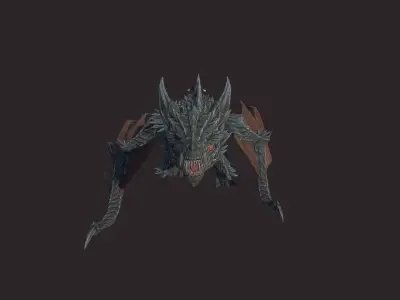 Dragon Mount Low-poly 3D model