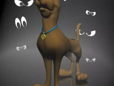 Scooby-doo 3D RIGGED Low-poly 3D model