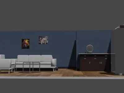 mid sized apartment design  3D model