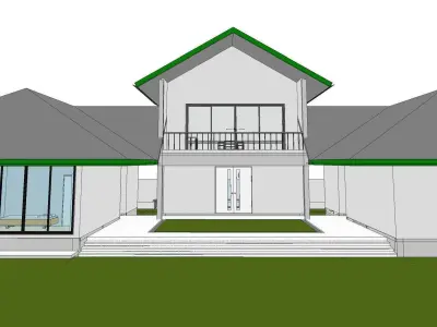 U house by REVIT 3D model