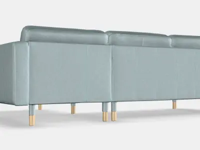 LANDSKRONA 3-seat sofa 6 Low-poly 3D model