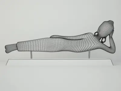 Floating Buddha Figurine 3D model