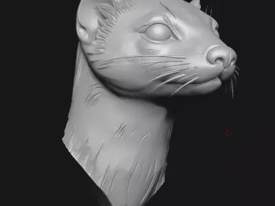 mink sculpture 3D print model
