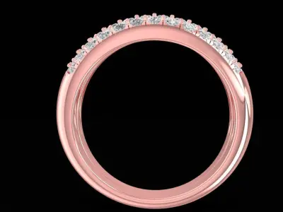 Twisted Diamond Band Ring 3D Model  2456 3D print model