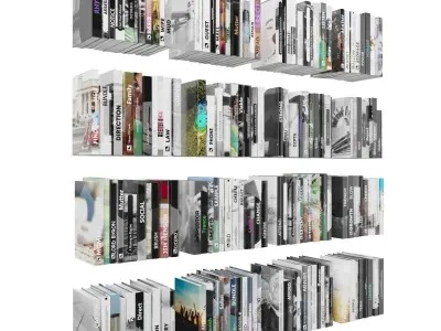 Books 150 pieces 4-8-1 Low-poly 3D model