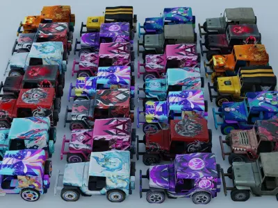 Vehicle car Jeep 29x 3D model