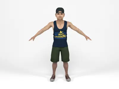 Boy 10 Low-poly 3D model