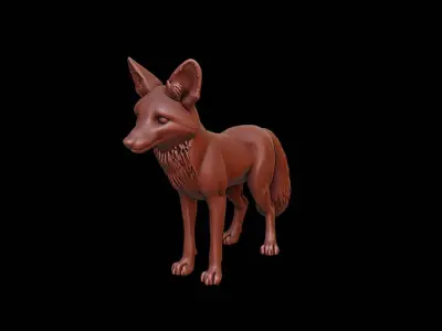 Fox Animal Sculpture 3D print model purchase