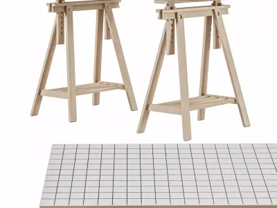 Working table IKEA MALSKYTT MITTBACK LAGKAPTEN 3D model