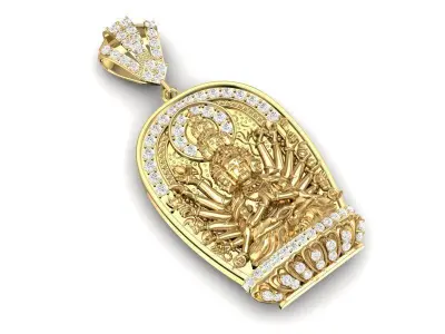 Luxury Guan Yin Buddha Pendant Jewelry 559 3D print model
