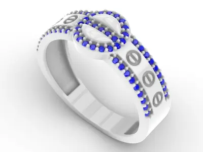 Jewelry Diamond Ring Model RG84 Free 3D print model
