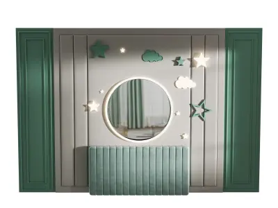 Kids wall panell 6 3D model