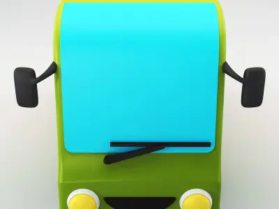 Truck v 1 colorful toy 3D model