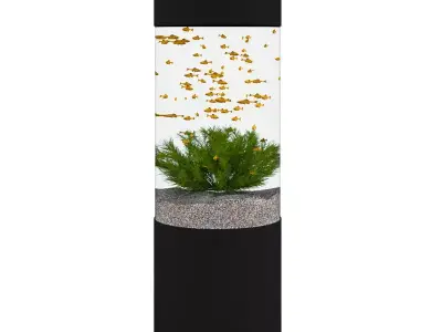 Cylindrical Aquarium 3D model