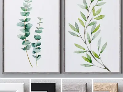 Set of large wall paintings  513 3D model