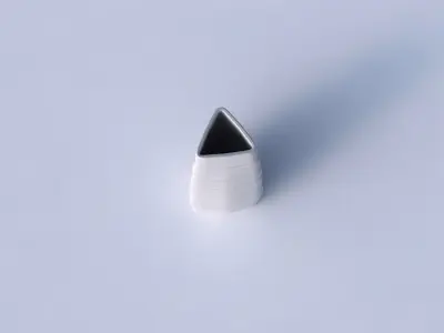 Vase triangle with smooth horizontal ribbons  3D print model