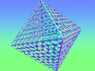 Abstract Geometric Rhombus Octahedron  3D model