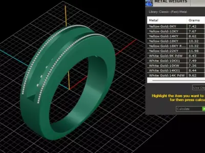ring woman 3D print model 8
