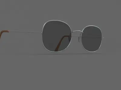 Glasses silver 3D model