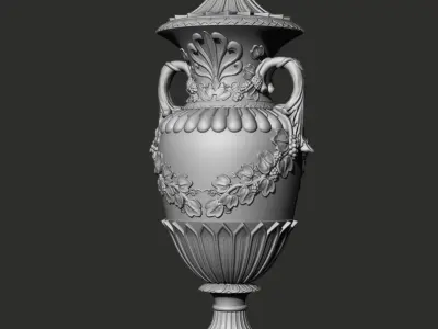 Urn with classical decoration  3D model