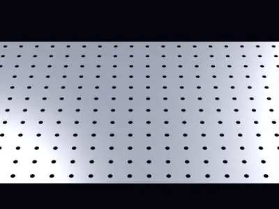 Perforated panel with 5 percent opening 25O61 3D model