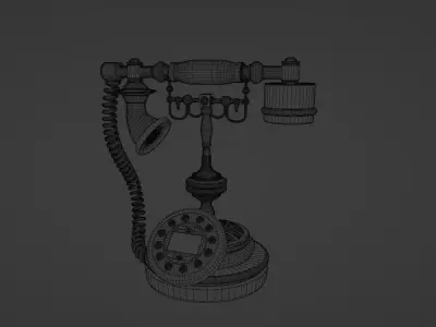 Vintage phone  3D model 3D model