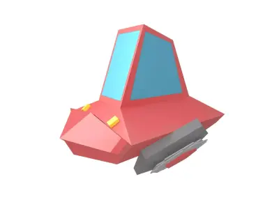 Future Car v1 004 Low-poly 3D model