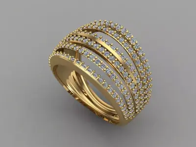 Women Ring 3DM Womens Ring 3d models 3D print model 3D print model 52