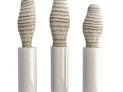 Scales abstract art sculpture 3D model