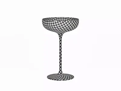 Coupe Champagne Glass Free low-poly 3D model