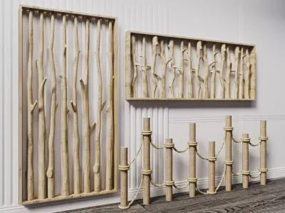 wooden decorative 3D model