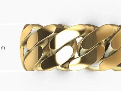 CUBAN RING SIZE 11 USA 3D print model