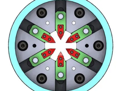 d50nma01 pipe Necking mechanism for CNC machining metal part 3D print model