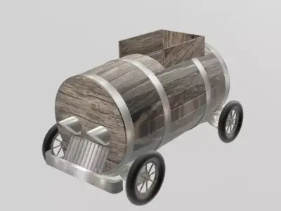 Soapbox barrel racing car 3D model