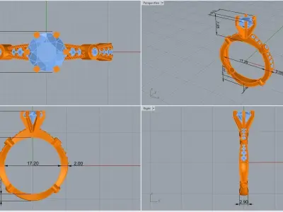 ring code 182 3D print model