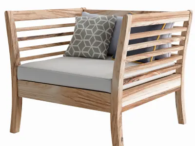 Attitude Exotic armchair Low-poly 3D model