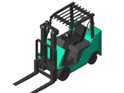 Forklift-Mitsubishi 3D Model-36 Low-poly 3D model